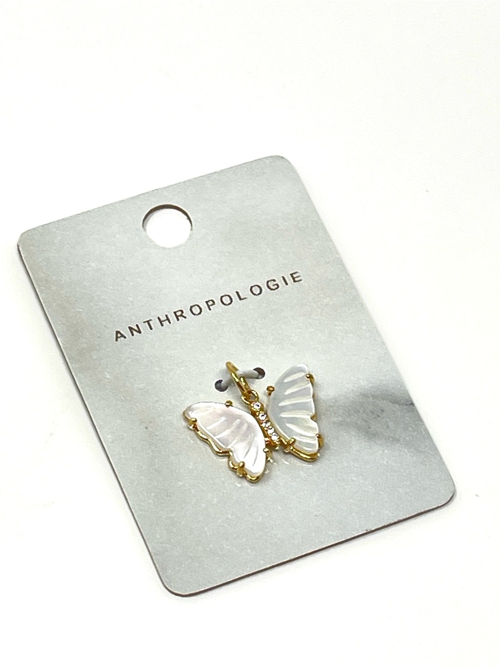New Anthropologie Mother of Pearl Butterfly Charm